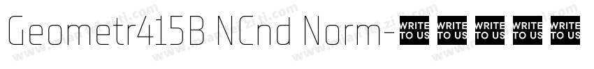 Geometr415B NCnd Norm字体转换